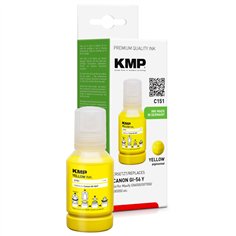 KMP C151 serbatoio inch. giallo compatibile con Canon GI-56 Y
