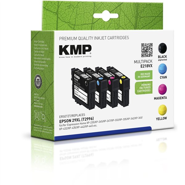 KMP E218VX Multipack BK/C/M/Y compatibile con Epson T 2996 XL