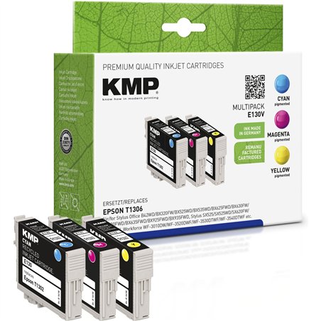 KMP E130V Multi confezione C/M/Y compatibile con Epson T 130