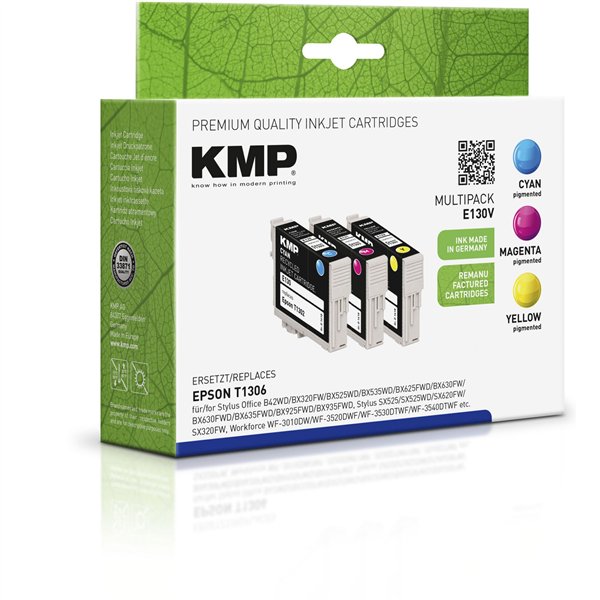 KMP E130V Multi confezione C/M/Y compatibile con Epson T 130