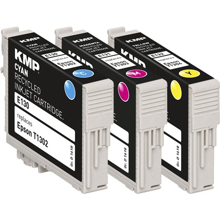 KMP E130V Multi confezione C/M/Y compatibile con Epson T 130