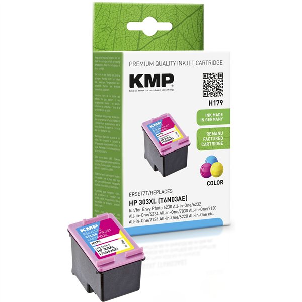 KMP H179 cartuccia 3 colori compatibel.con HP T6N03AE 303 XL