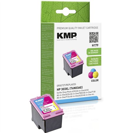 KMP H179 cartuccia 3 colori compatibel.con HP T6N03AE 303 XL