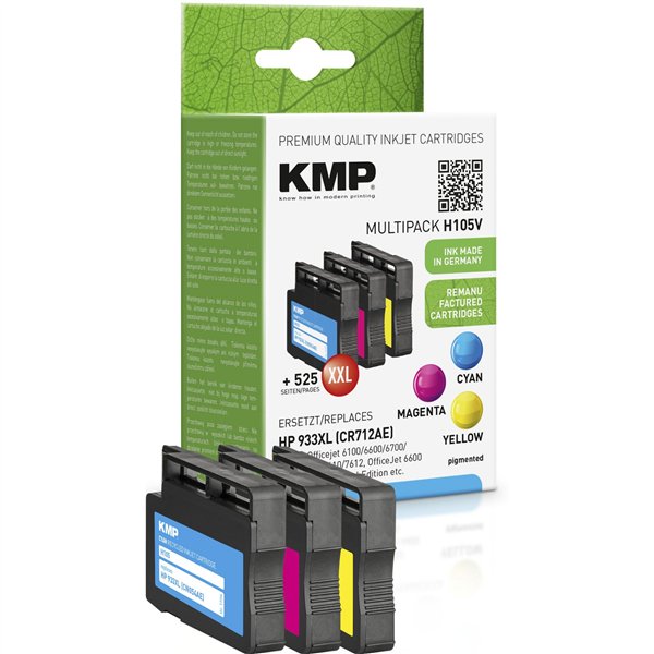 KMP 105V Promo Pack C/M/Y comp. con HP 933 XL