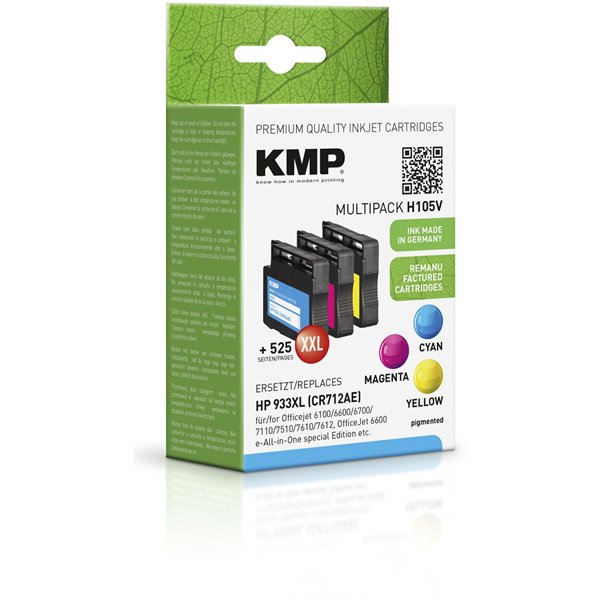 KMP 105V Promo Pack C/M/Y comp. con HP 933 XL