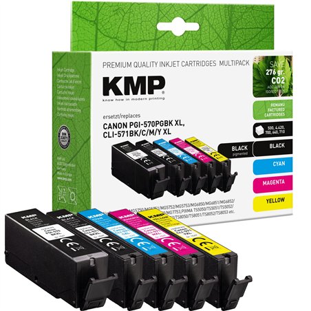 KMP Multipack replaces 0318C004 Canon PGI-570/CLI-571 XL