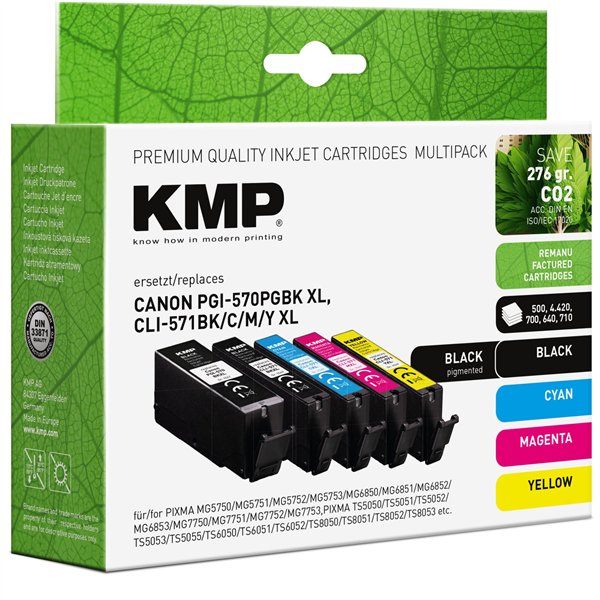KMP Multipack replaces 0318C004 Canon PGI-570/CLI-571 XL