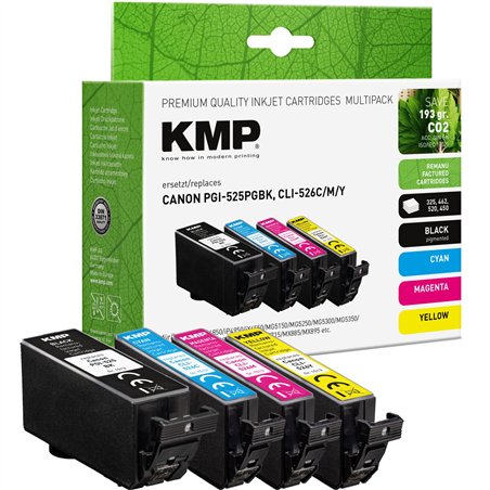 KMP Multipack replaces Canon PGI-525/CLI-526 C/M/Y