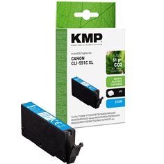 KMP cartuccia ciano sostituisce Canon CLI-551 C XL 6444B001