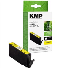 KMP cartuccia giallo sostituisce Canon CLI-551 Y XL 6446B001