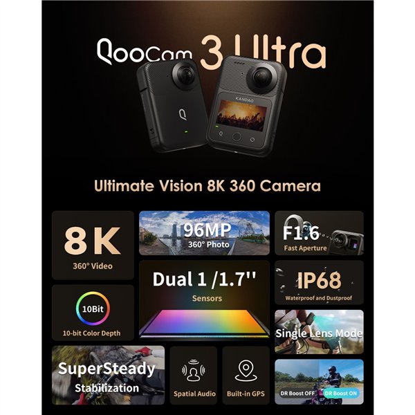 Kandao QooCam 3 Ultra 360° Action Camera