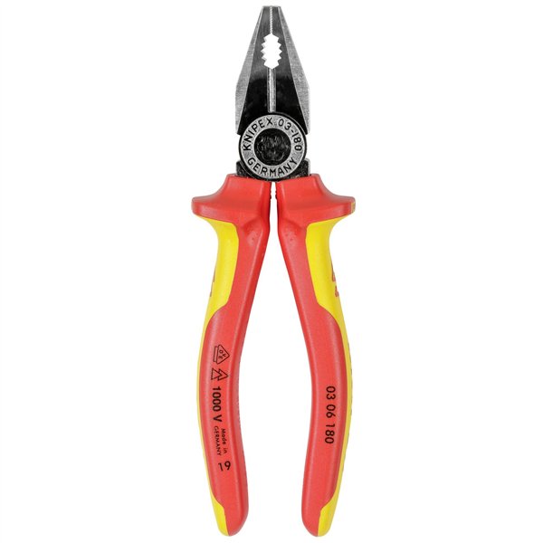 KNIPEX pinza universale cromata isol. 180 mm