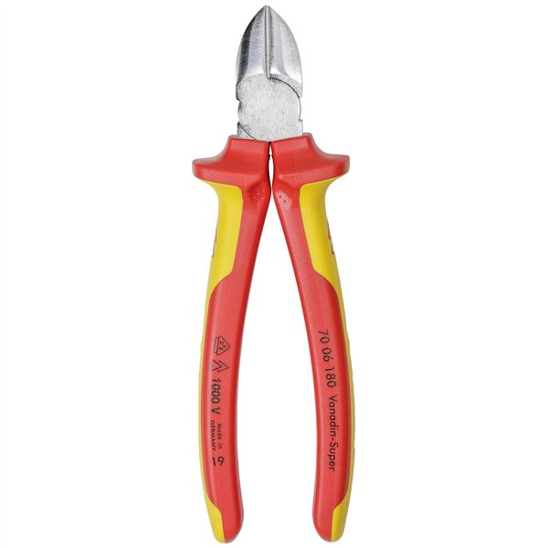 KNIPEX tronchese laterale per meccanica cromato 180 mm