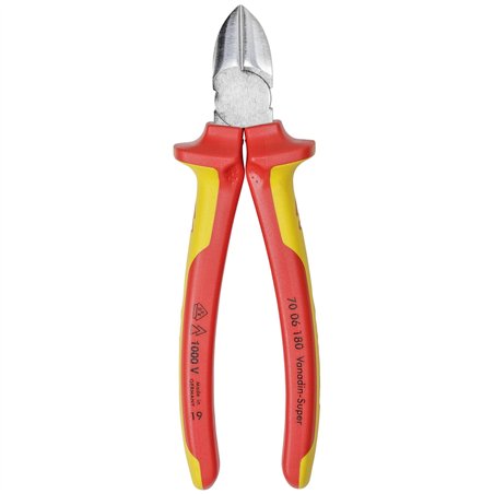 KNIPEX tronchese laterale per meccanica cromato 180 mm