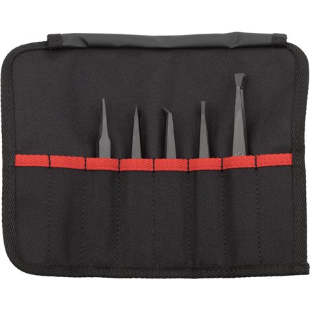 KNIPEX set pinzette plastica, ESD 5 pz.