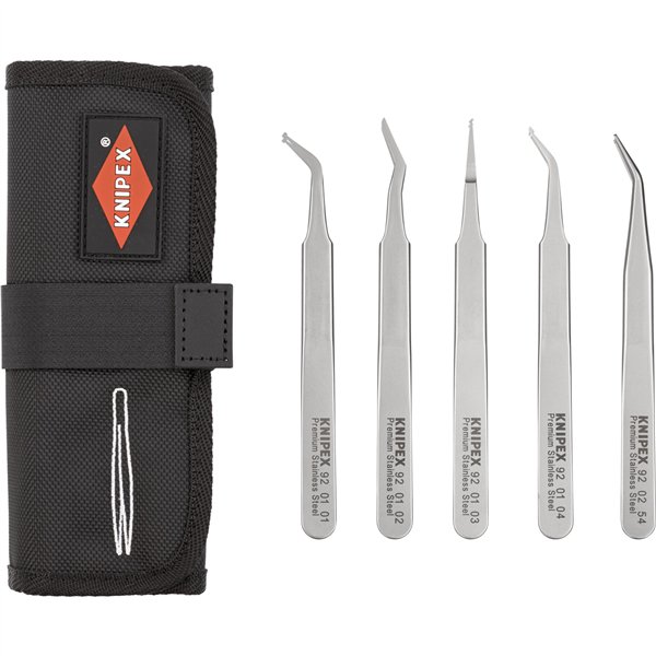 KNIPEX SMD pinzette di precis. set, 5 pz.