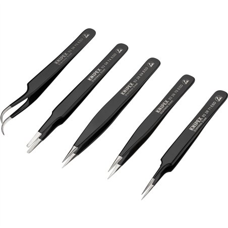 KNIPEX pinzette univ. set ESD 5 pz.
