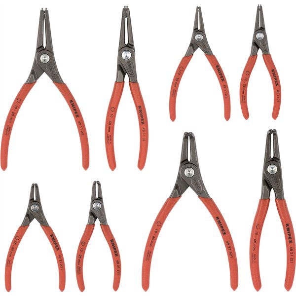 KNIPEX Assortimento di pinze di precis. per anelli di sicur.