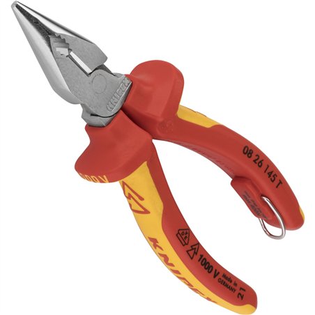 KNIPEX pinza combinata a punta con anello di fissaggio