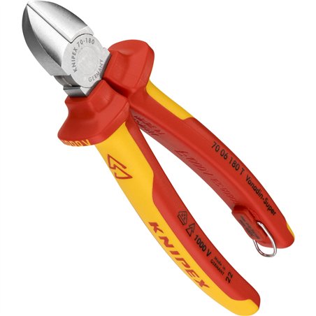 KNIPEX tronchese laterale con anello di fissaggio