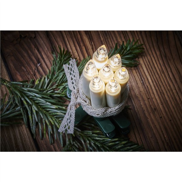 Krinner Superlight Bavaria Mini Flame 6pz set avorio