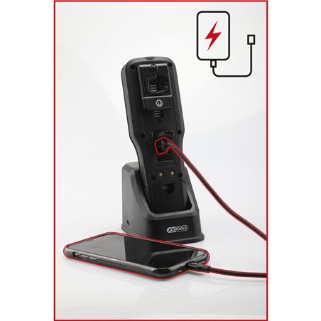 KS Tools lampada portatile da officina, 550 lumen