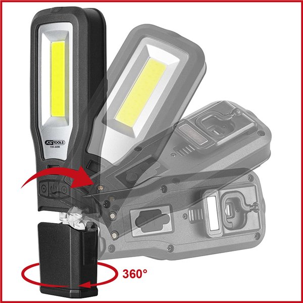 KS Tools lampada portatile da officina, 550 lumen