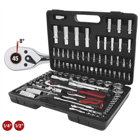 KS Tools 1/4 +1/2  CHROMEplus set chiavi a bussola 96 pz.