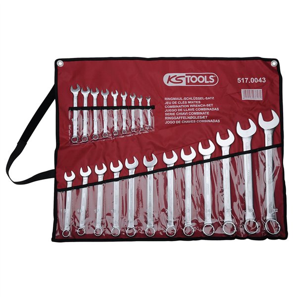 KS Tools serie di chiavi combin. inclinate 21 pz. 517.0043