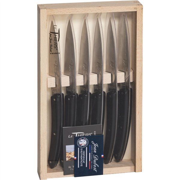 Laguiole Jean Dubost set coltelli 6pz., acrilico nero