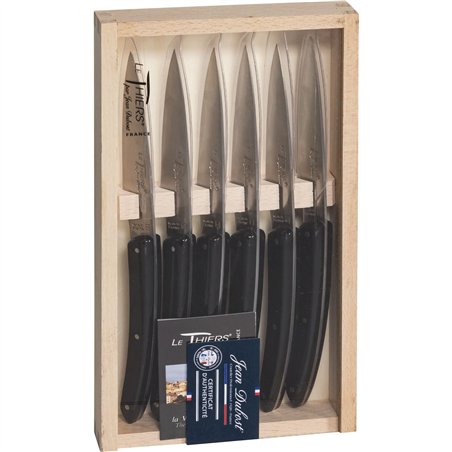 Laguiole Jean Dubost set coltelli 6pz., acrilico nero