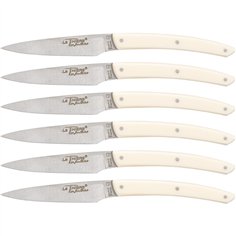Laguiole Jean Dubost set coltelli 6pz. acrilico avorio