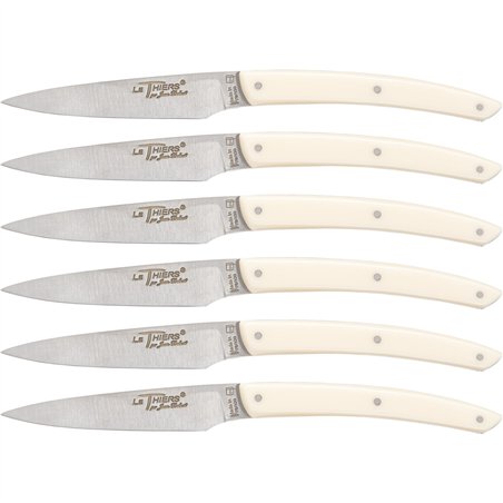 Laguiole Jean Dubost set coltelli 6pz. acrilico avorio