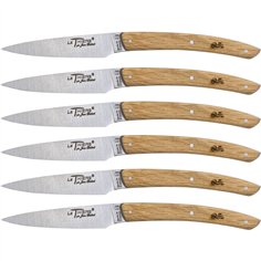 Laguiole Jean Dubost set coltelli 6 pz.,legno quercia