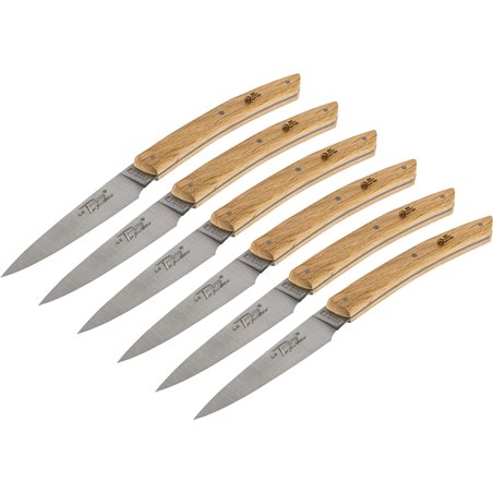 Laguiole Jean Dubost set coltelli 6 pz.,legno quercia