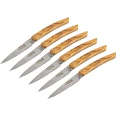 Laguiole Jean Dubost set coltelli 6 pz., legno olivo 2