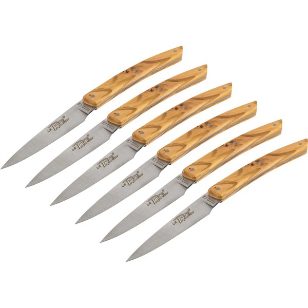 Laguiole Jean Dubost set coltelli 6 pz., legno olivo