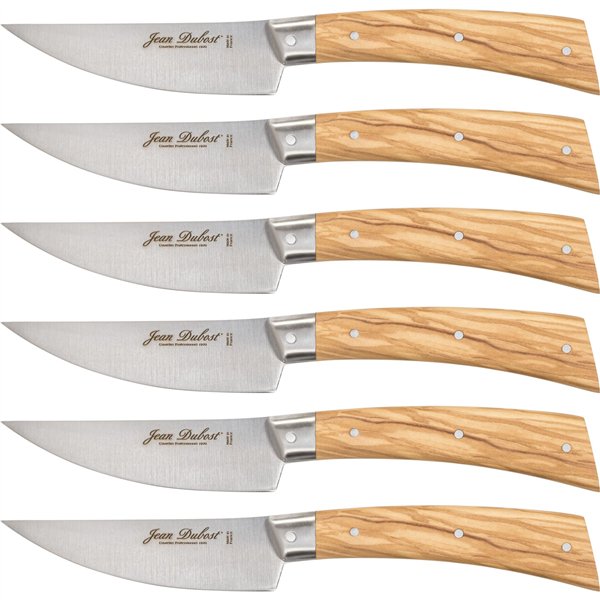 Laguiole Jean Dubost set coltelli bistecca, 6pz.olivo