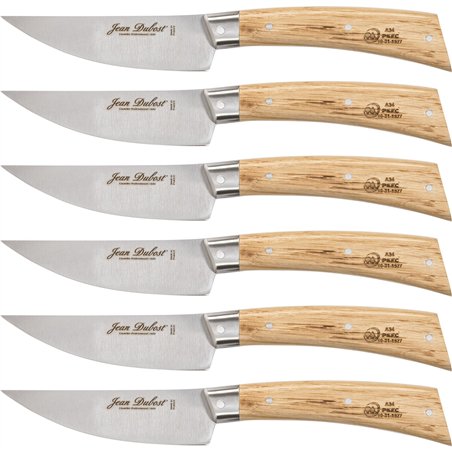 Laguiole Jean Dubost coltelli da bistecca, set 6 pz, quercia