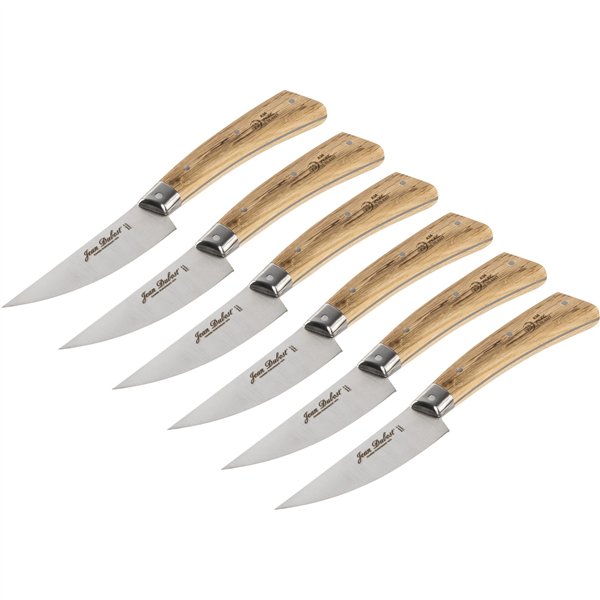 Laguiole Jean Dubost coltelli da bistecca, set 6 pz, quercia