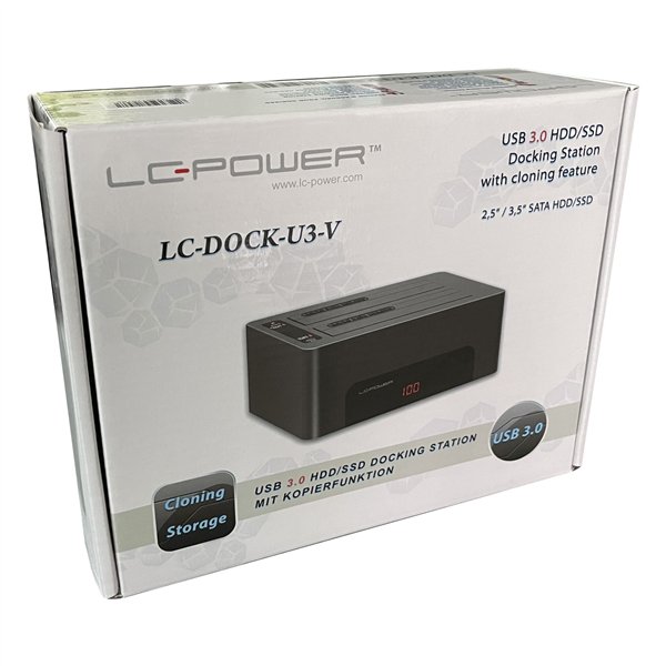 LC-Power LC-DOCK-U3-V HDD Docking con funzione copia