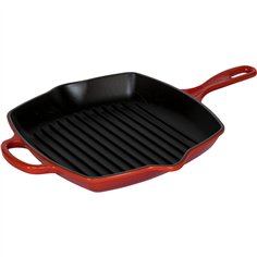 Le Creuset bistecchiera ghisa Quad. rosso ciliegia 26 cm
