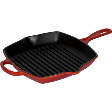 Le Creuset bistecchiera ghisa Quad. rosso ciliegia 26 cm