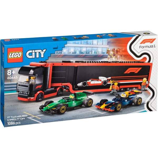 LEGO City Formula 1 60445 F1 Truck with RB20 & AMR24