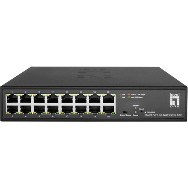 Level One GES-2216 Hilbert 16Port 10inch Gb Switch