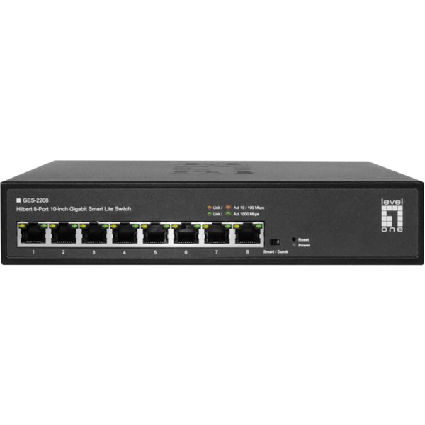 Level One GES-2208 Hilbert 8Port 10inch Gb Switch