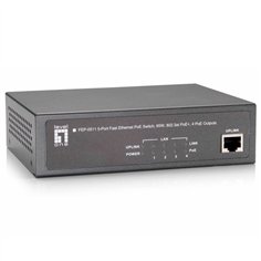 LevelOne FEP-0511W90 5-Port-Fast Ethernet-PoE-Switch