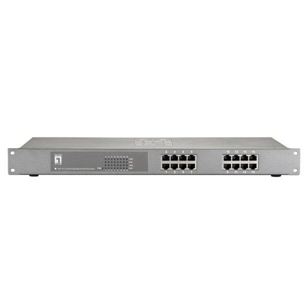 LevelOne FEP-1612W120 16-Port-Fast Ethernet-PoE-Switch