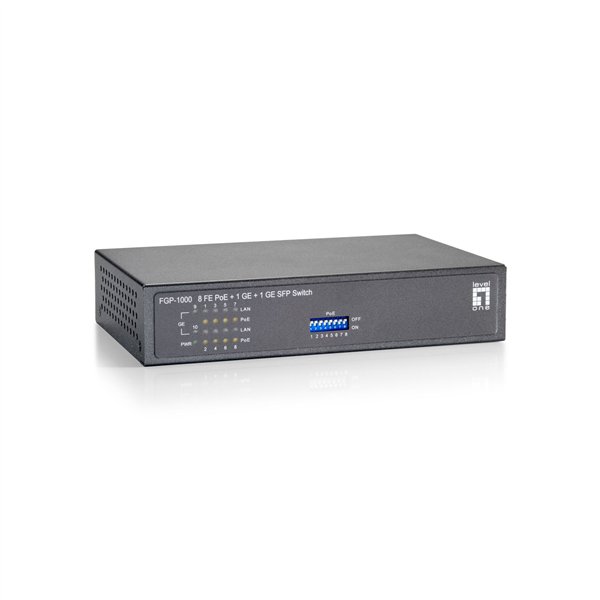 LevelOne FGP-1000 10-Port-Fast Ethernet-PoE-Switch
