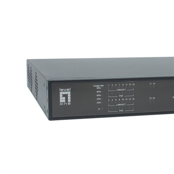 LevelOne FGP-2031 20-Port-Fast Ethernet-PoE-Switch
